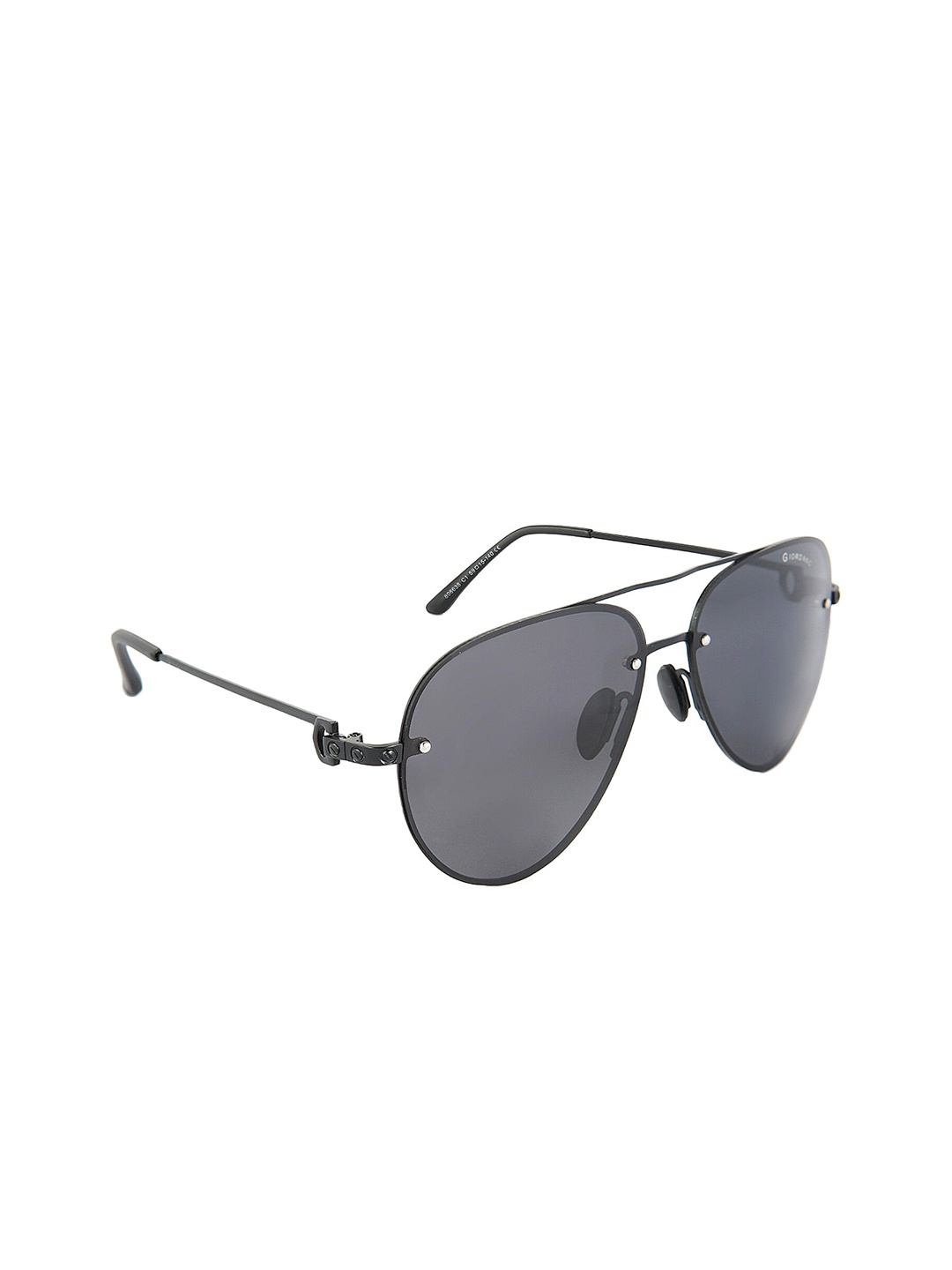 

GIORDANO Men Aviator Sunglasses with Polarised & UV Protected Lens GA90324C01, Black