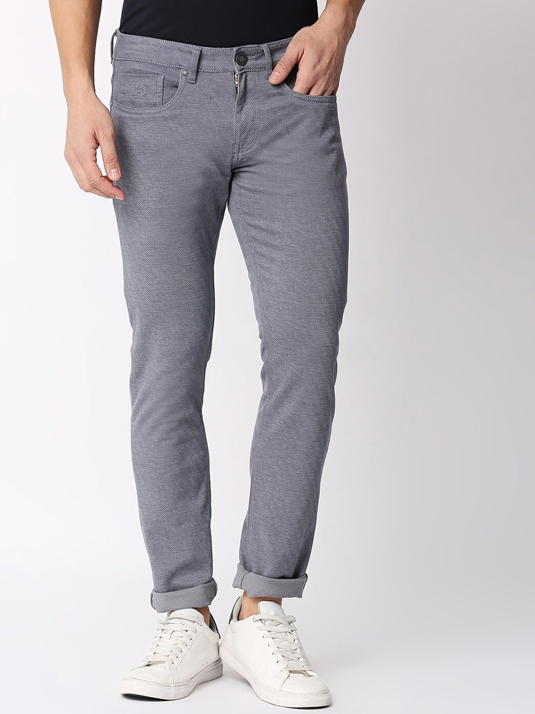 

DRAGON HILL Men Slim Fit Mid-Rise Jeans, Grey