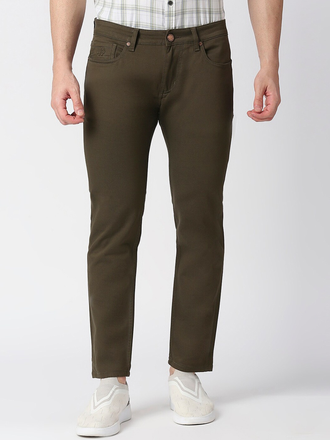 

DRAGON HILL Men Slim Fit Mid-Rise Jeans, Green