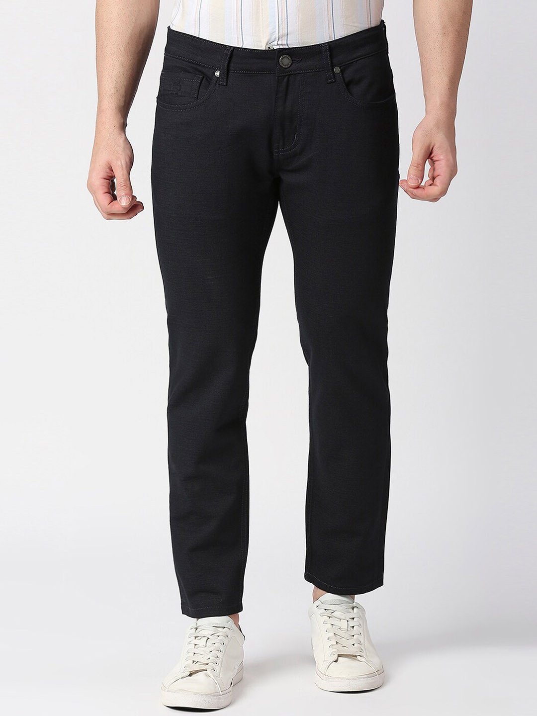 

DRAGON HILL Slim Fit Cotton Stretch Low-Rise Jeans, Black