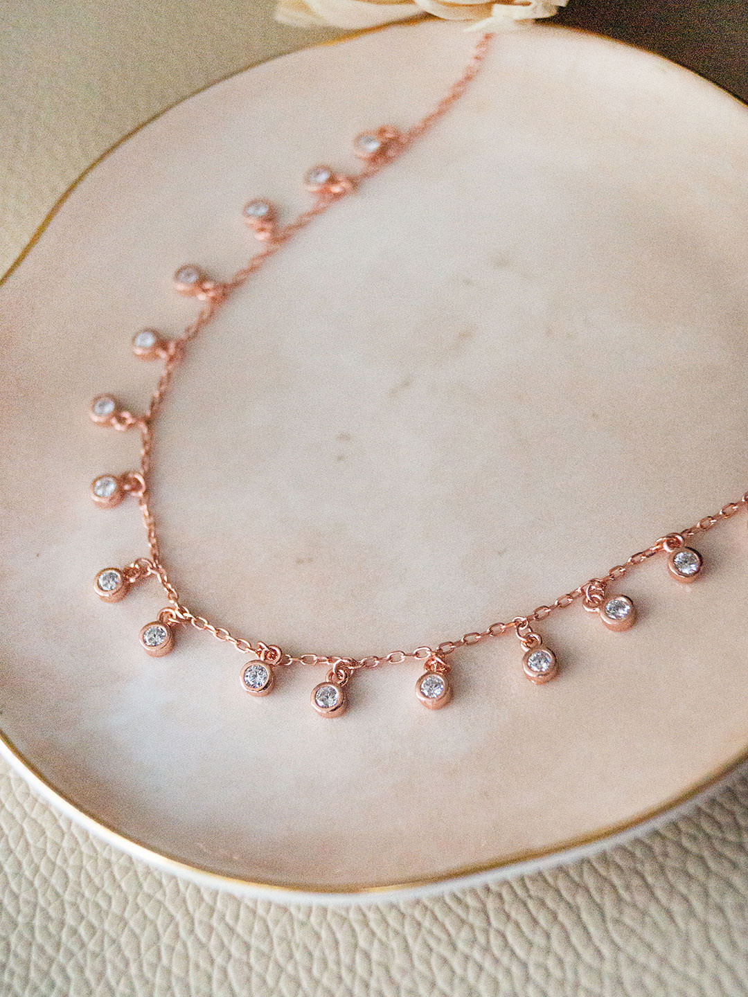 

MANNASH Sterling Silver Rose Gold-Plated Necklace