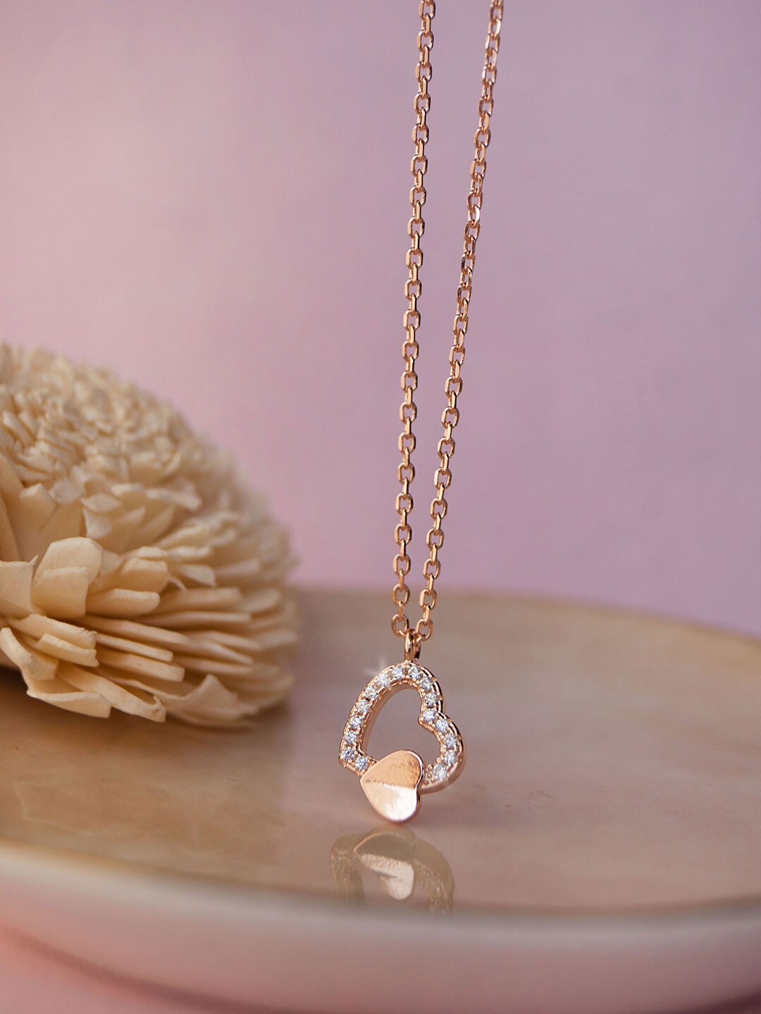 

MANNASH Sterling Silver Rose Gold-Plated Necklace
