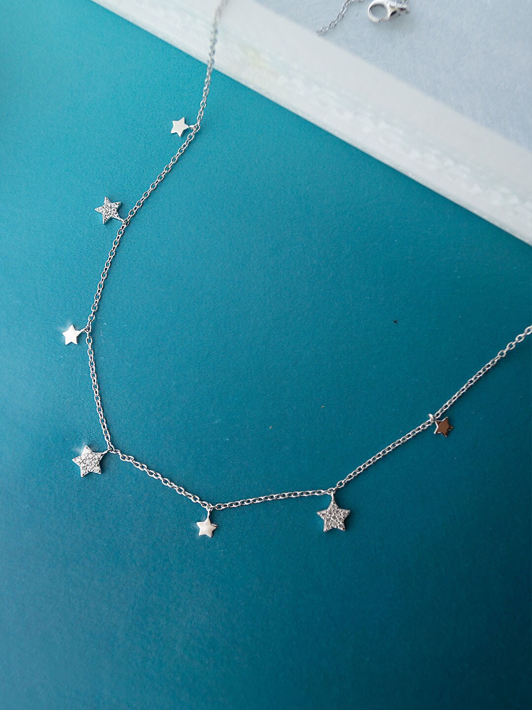 

MANNASH Sterling Silver Rhodium-Plated Necklace