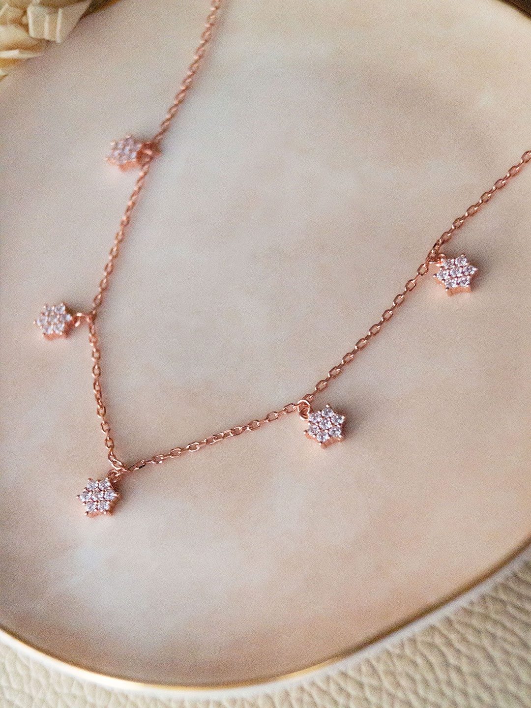 

MANNASH Sterling Silver Rose Gold-Plated Necklace