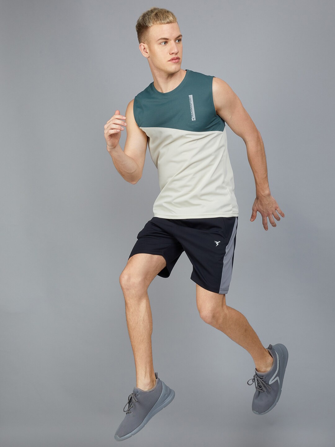 

Technosport Slim Fit Anti Odour Innerwear Gym Vest, Beige