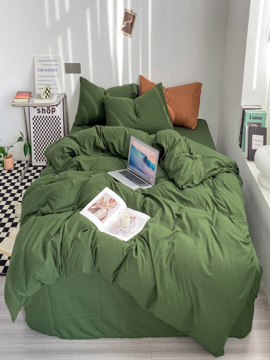 

JC HOME Green Double XL Bedding Set