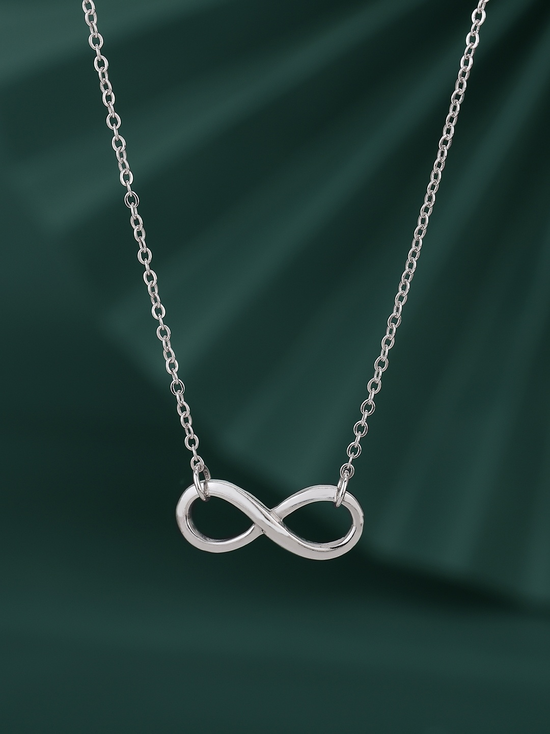 

Carlton London Silver-Toned Brass Rhodium-Plated Necklace