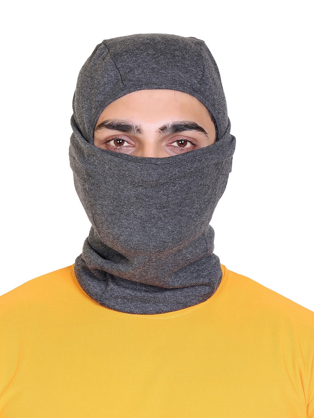 

Gajraj Pack Of 2 Reusable Cotton Balaclava Full Face Masks, Grey