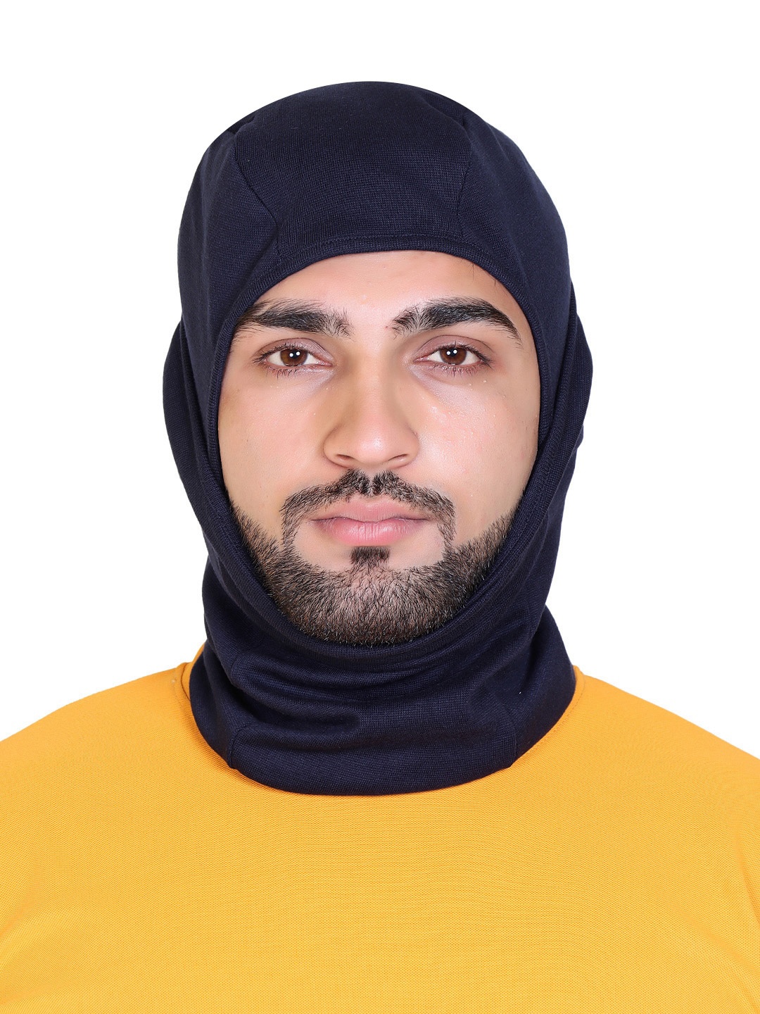 

Gajraj Pack Of 2 Reusable Cotton Balaclava Full Face Masks, Navy blue