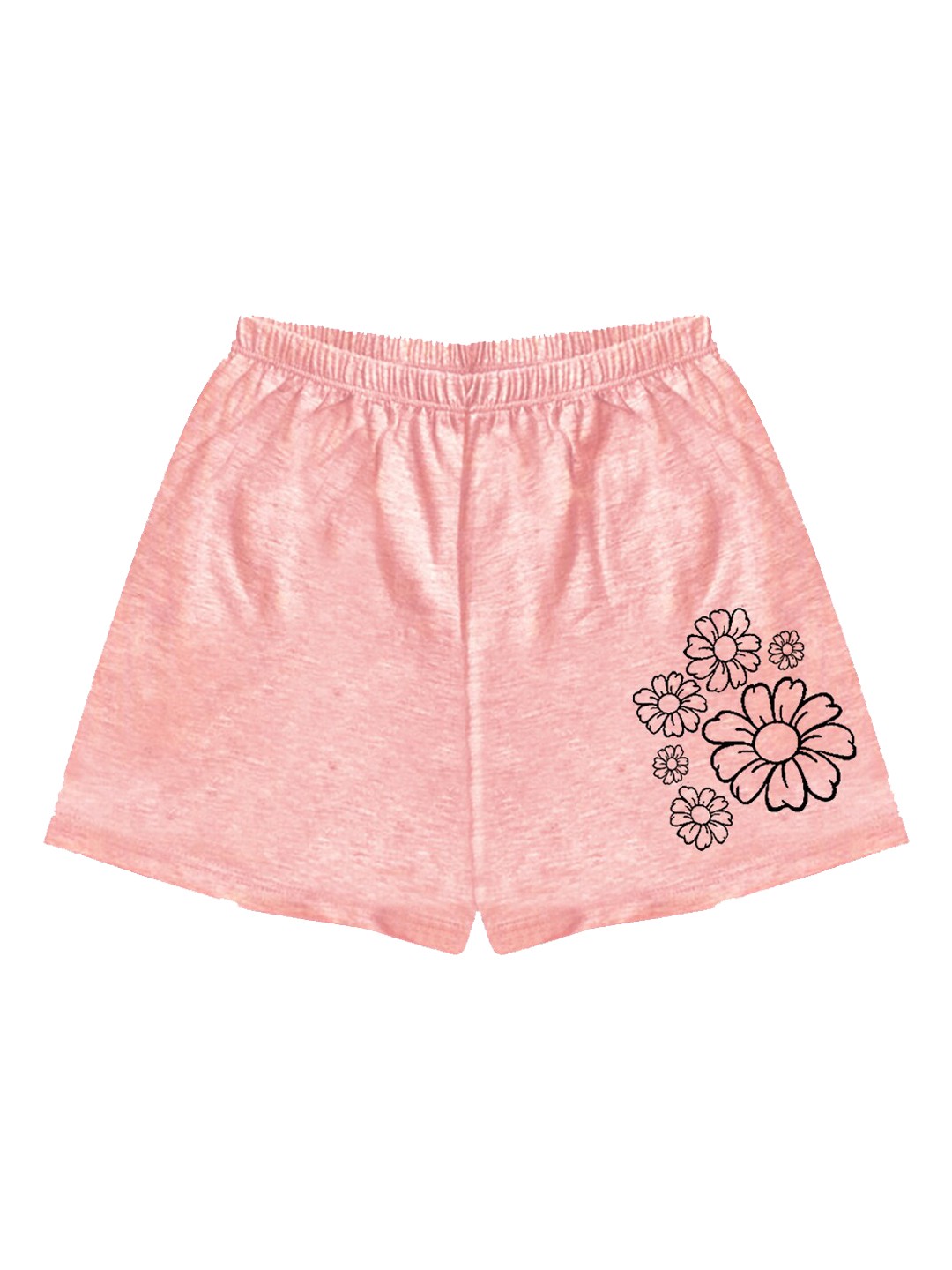 

A.T.U.N. Girls Mid-Rise Floral Printed Casual Shorts, Peach