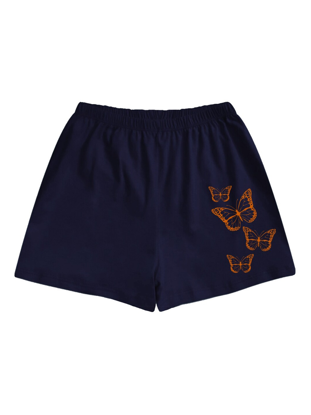 

A.T.U.N. Girls Graphic Printed Mid-Rise Cotton Shorts, Navy blue