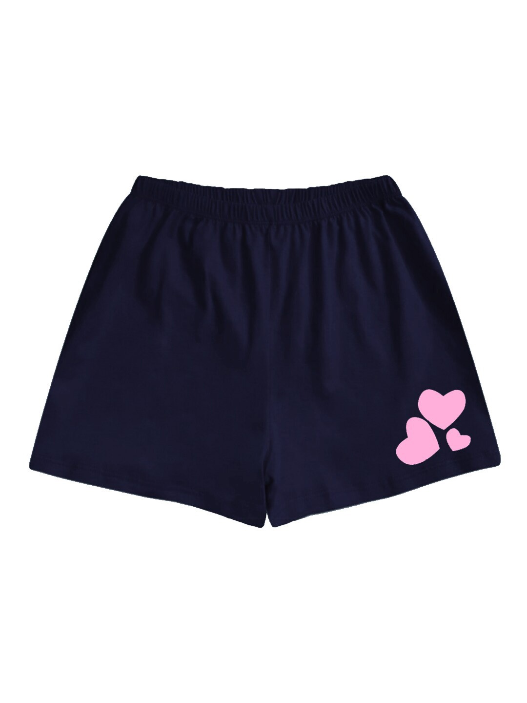 

A.T.U.N. Girls Mid-Rise Conversational Printed Casual Shorts, Navy blue