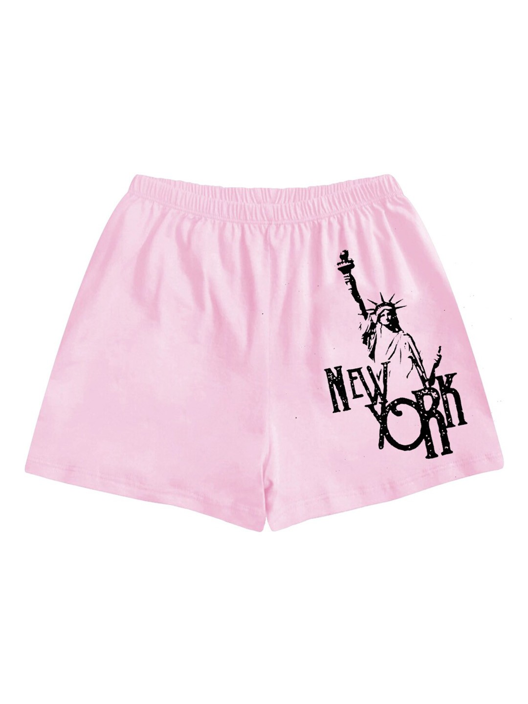 

A.T.U.N. Girls Typography Printed Mid-Rise Cotton Shorts, Pink