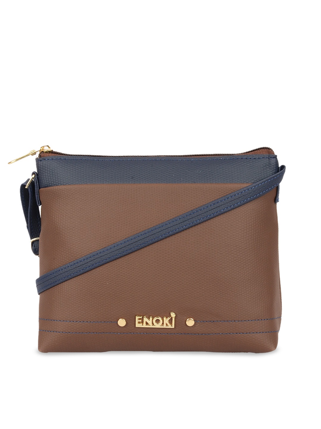 

ENOKI Textured Structured Sling Bag, Brown