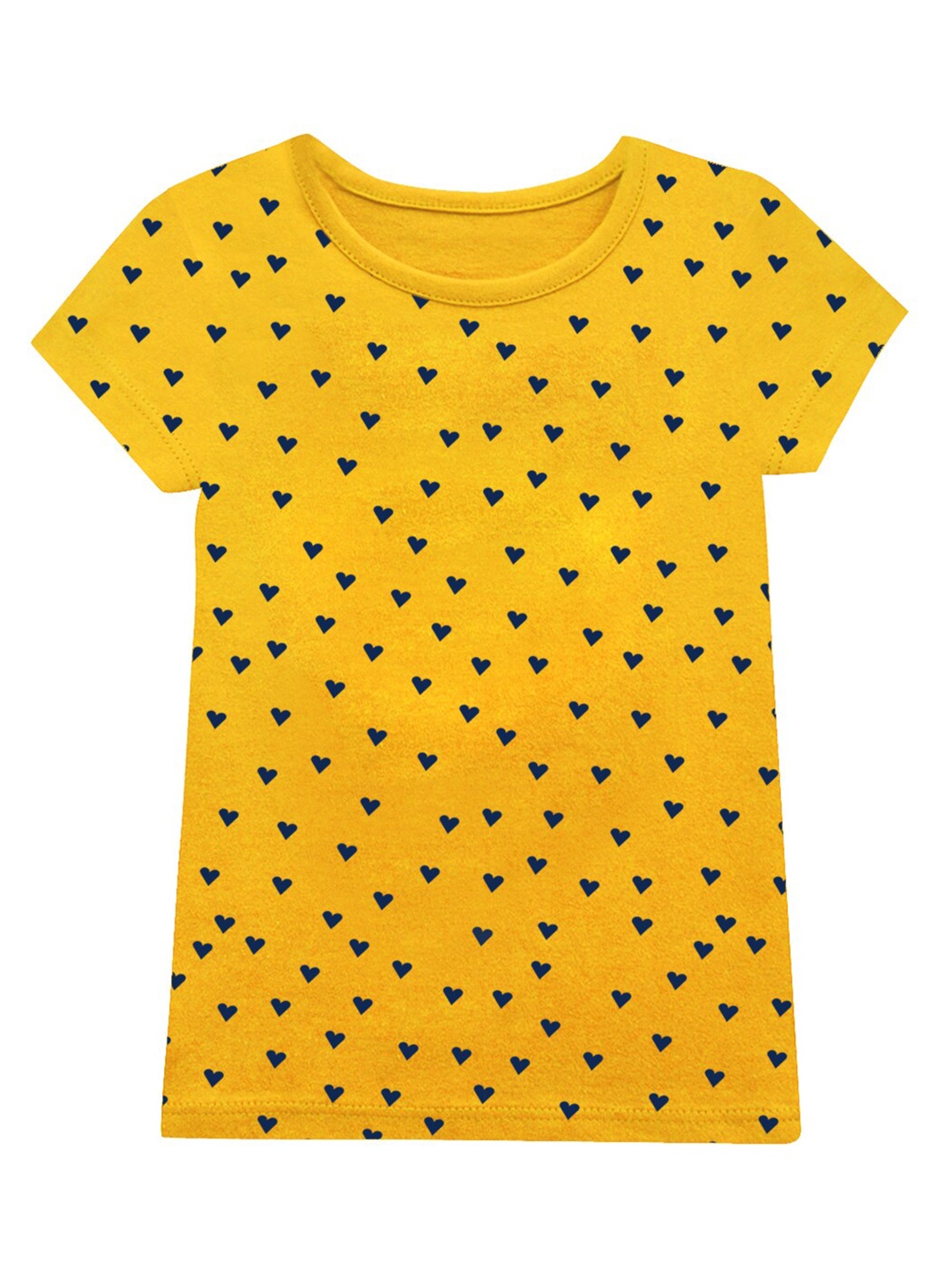 

A.T.U.N. Girls Conversational Printed Round Neck Cotton T-Shirt, Yellow