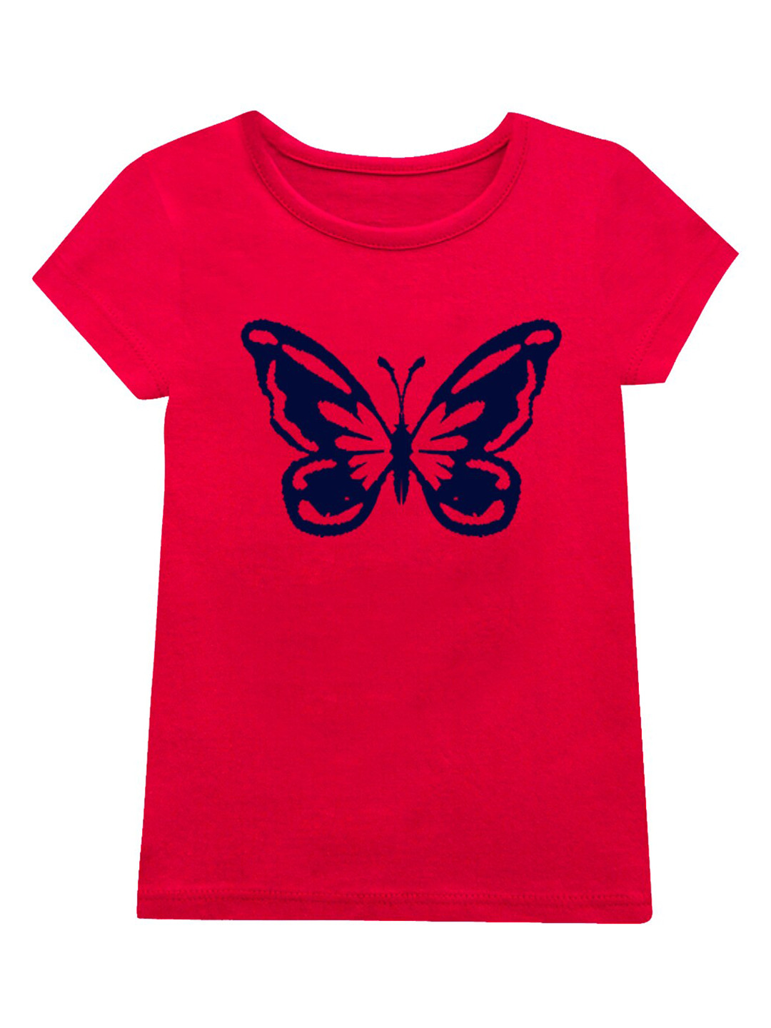 

A.T.U.N. Girls Graphic Printed Round Neck Cotton T-Shirt, Red