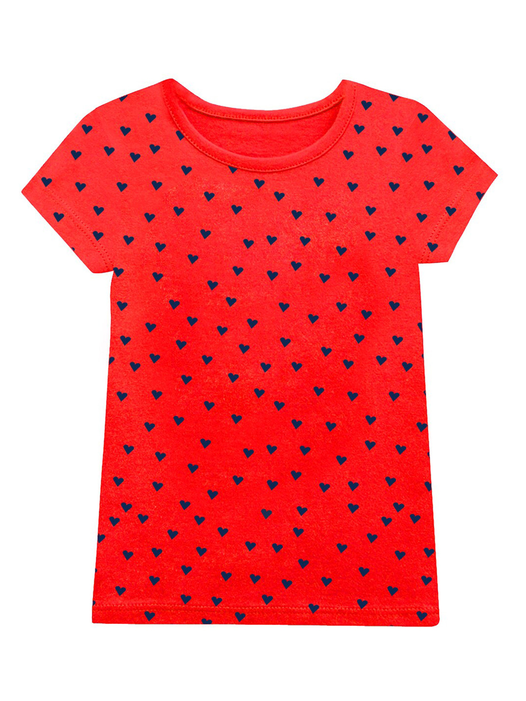 

A.T.U.N. Girls Conversational Printed Round Neck Cotton T-Shirt, Red