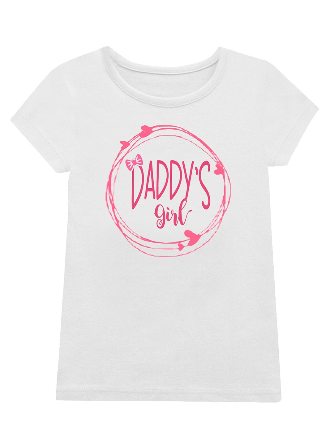 

A.T.U.N.Girls Typography Printed Round Neck Cotton T-Shirt, White