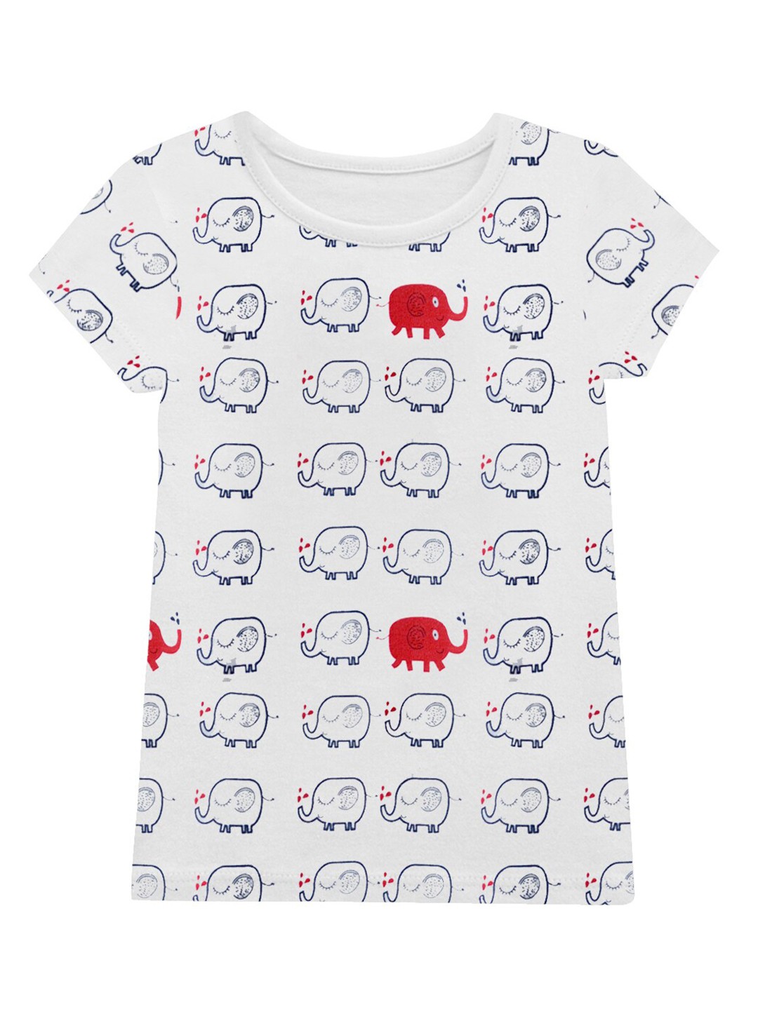 

A.T.U.N. Girls Conversational Printed Cotton T-shirt, White
