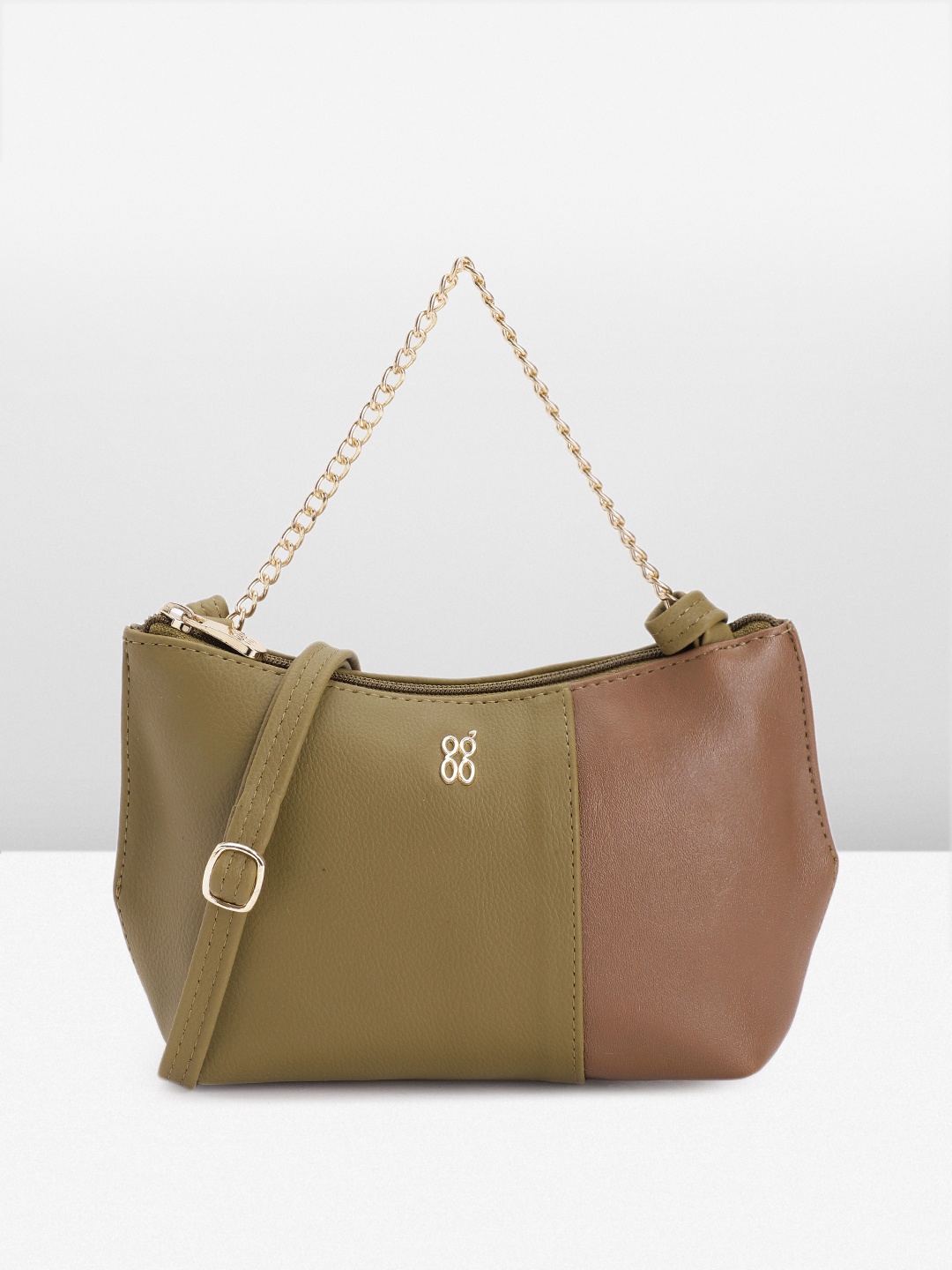 

Baggit Structured Sling Bag, Olive