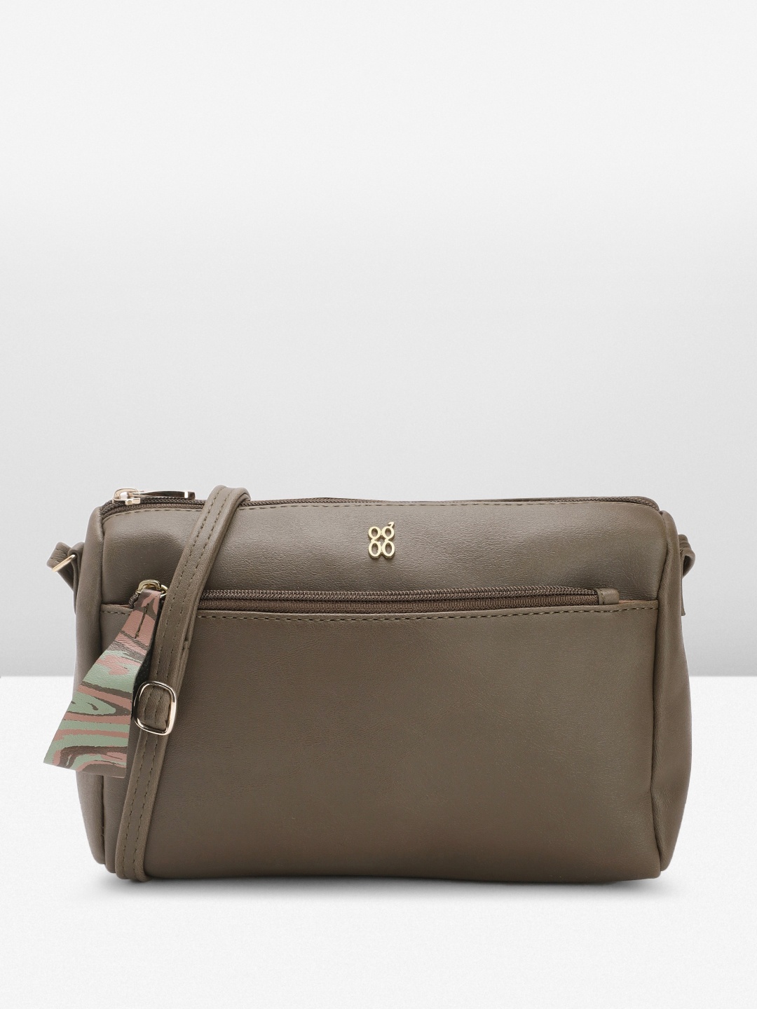 

Baggit Women Solid Sling Bag, Olive