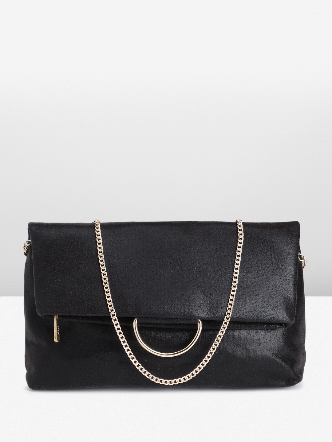 

Baggit Foldover Clutch with Sheen Finish, Black