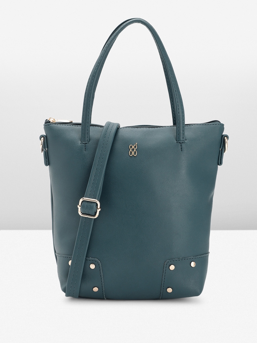 

Baggit Women Solid Handhled Bag, Teal