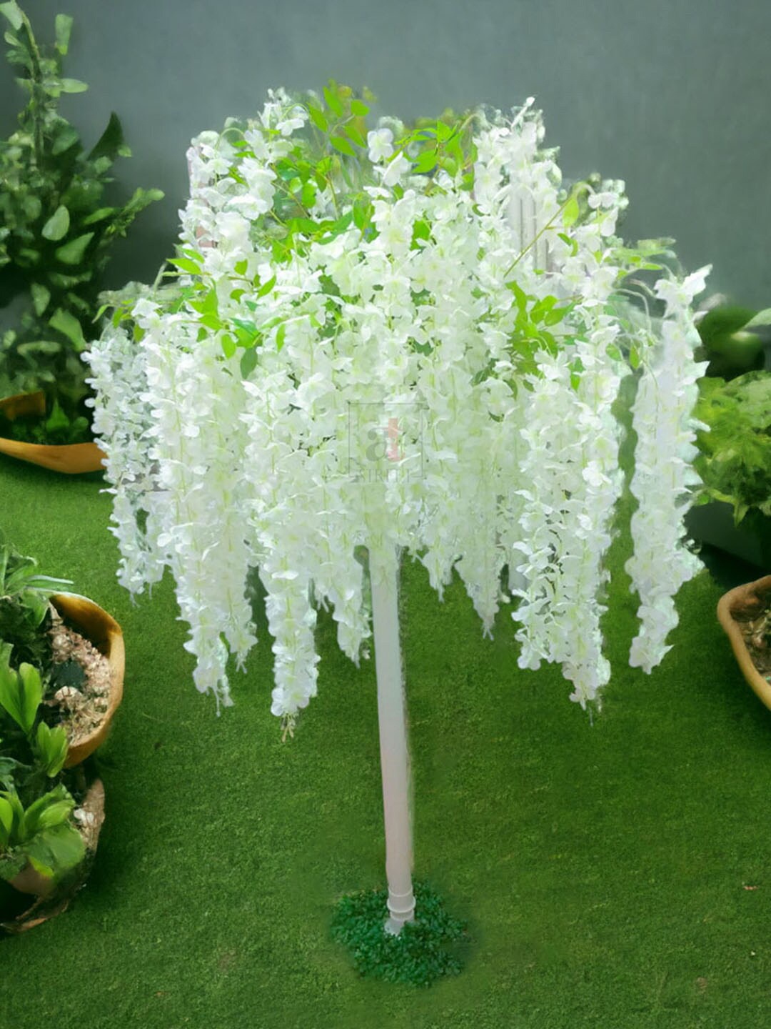 

Art Street White 6 Pieces Wisteria Vine Flower Without Pot