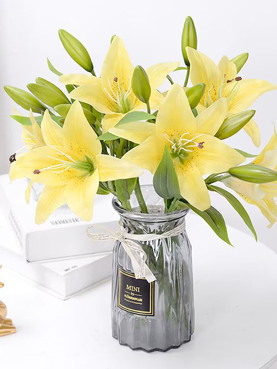 

Art Street Yellow 2 Pieces Lily Flower Without Pot