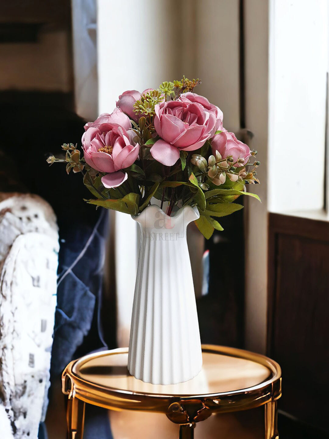 

Art Street Pink 2 Pieces Peony Artificial Flower