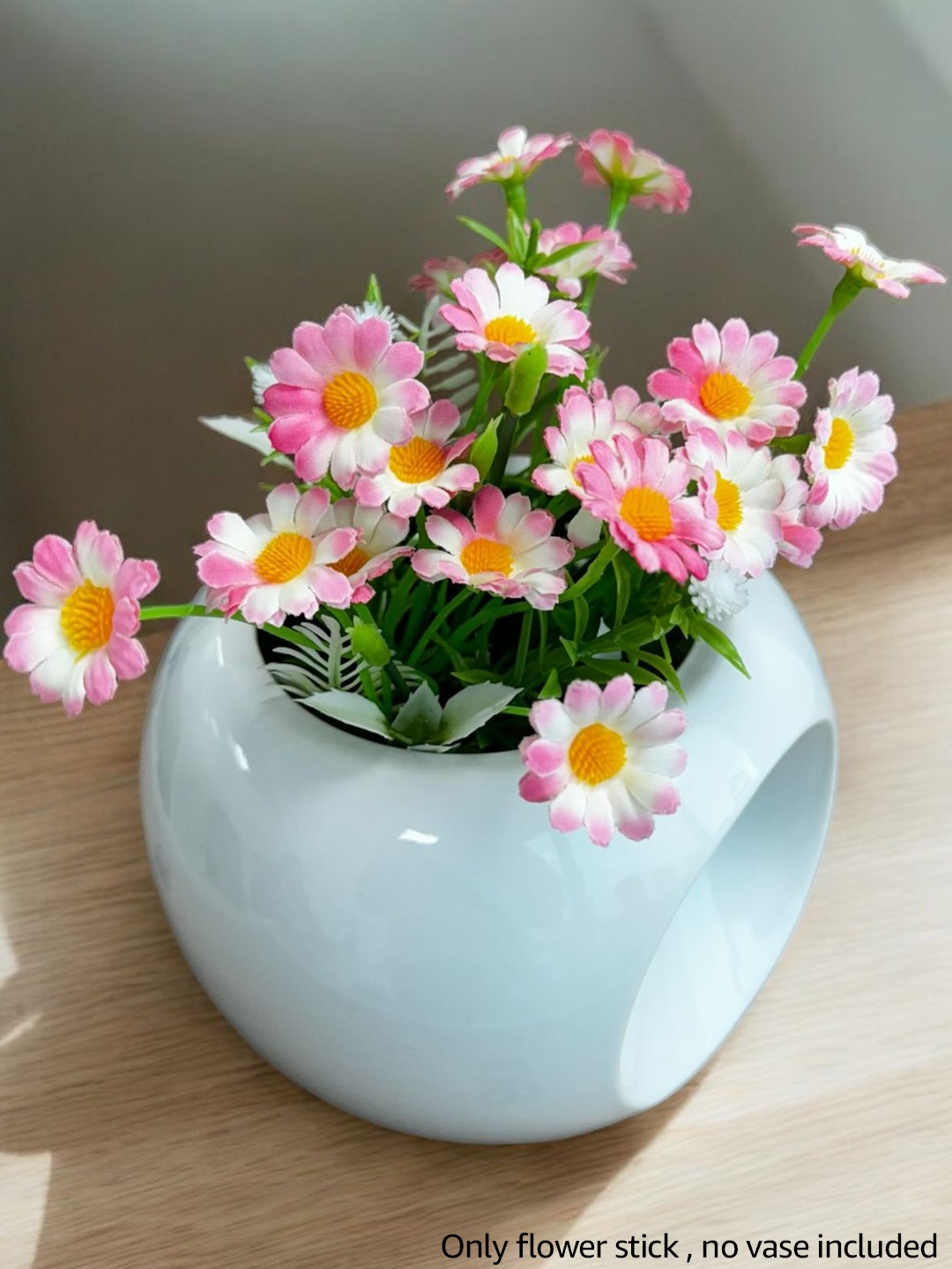 

Art Street Pink 2 Pieces Artificial Daisy Flowers Bunch