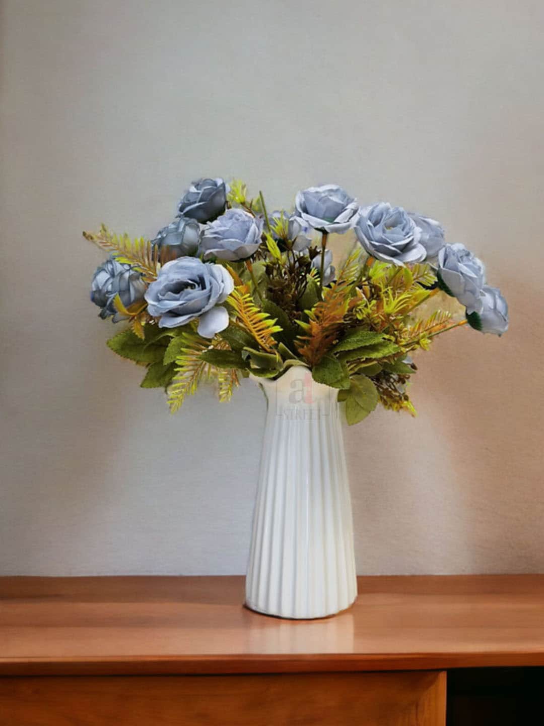 

Art Street Blue 2 Pieces Artificial Rose Flowers