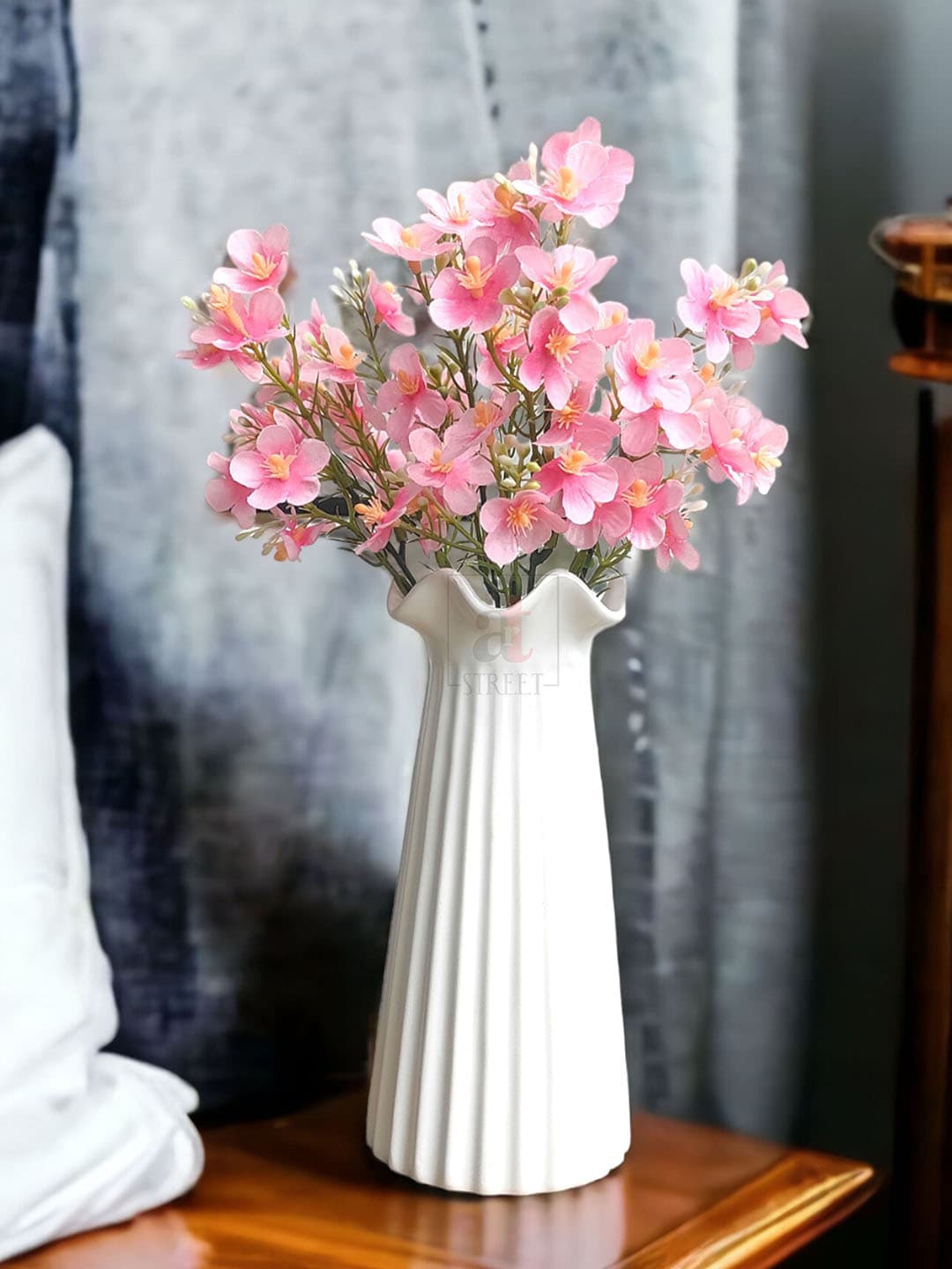 

Art Street Pink 2 Pieces Narcissus Flower Without Pot