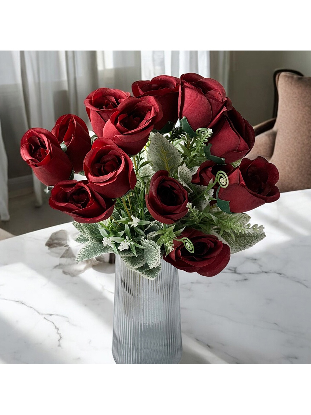 

Art Street Red Rose Artificial Flowers