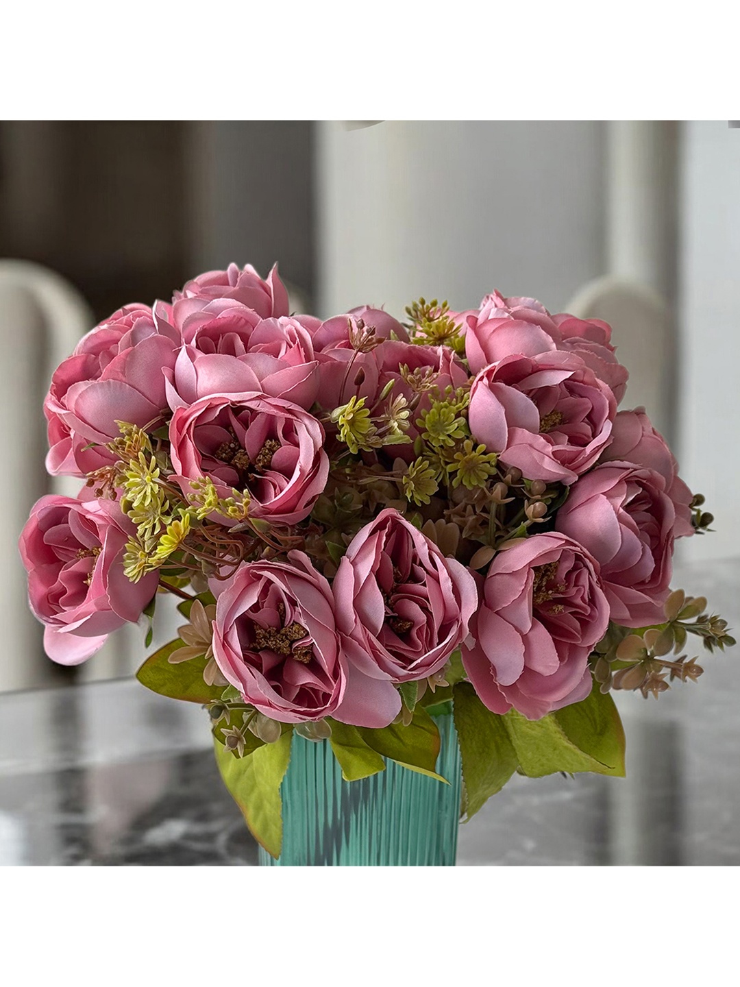 

Art Street Pink & Green Artificial Peony Flowers