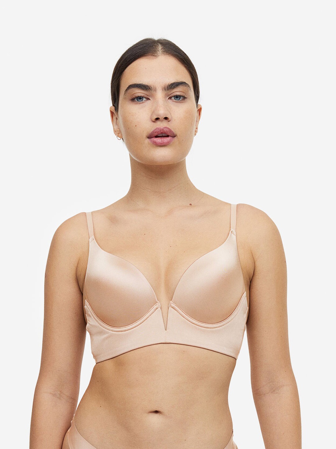 

H&M Microfibre Super Push-Up Bra, Beige