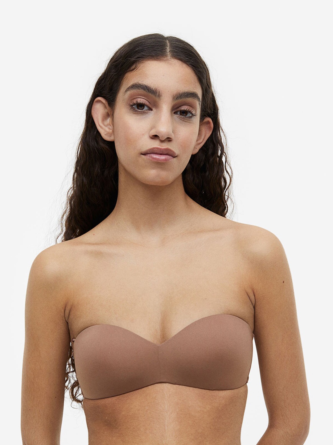 

H&M 2-Pack Non-Wired Bandeau Bras, Beige