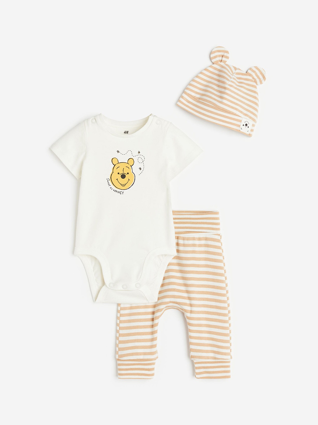 

H&M Infant Boys 3-Piece Cotton Set, Beige