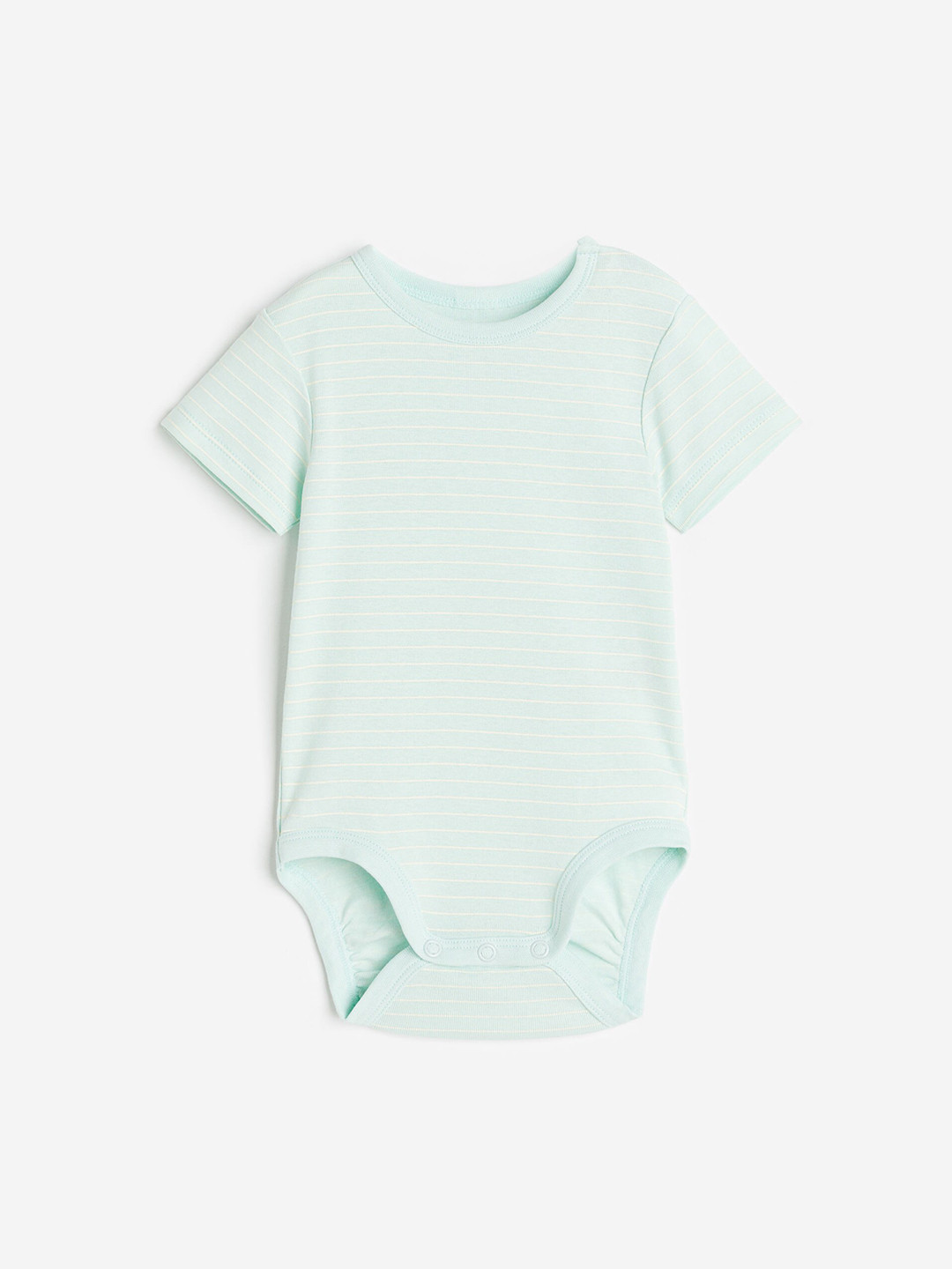 

H&M Girls Patterned Cotton Bodysuit, Sea green