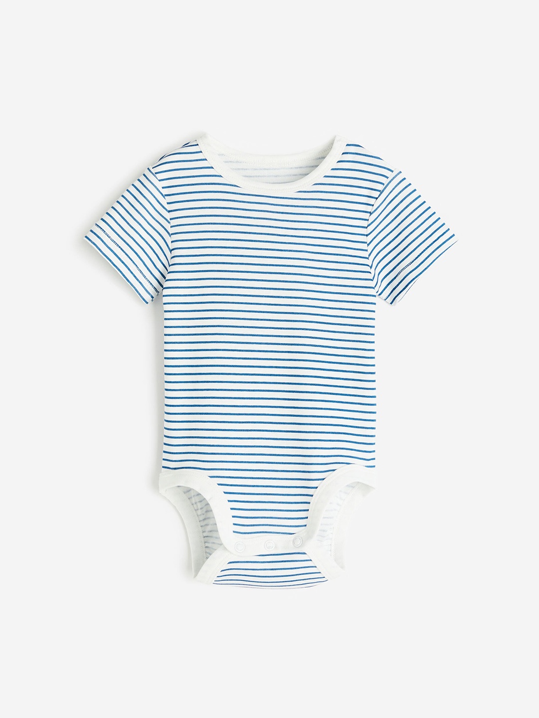 

H&M Infant Girls Patterned Bodysuit, Blue