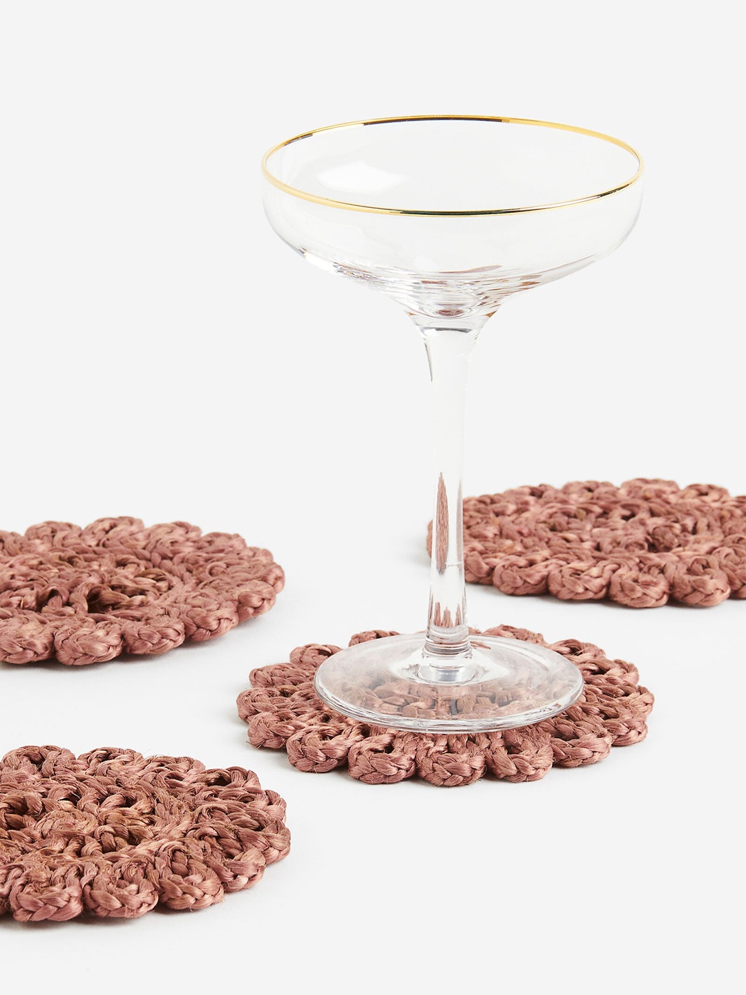 

H&M Pink 4-Pack Hole-Patterned Coasters