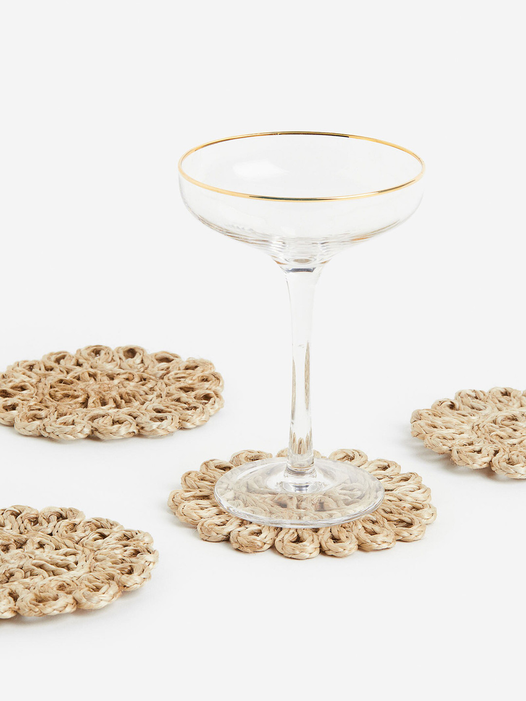 

H&M Beige 4-Pack Hole-Patterned Coasters