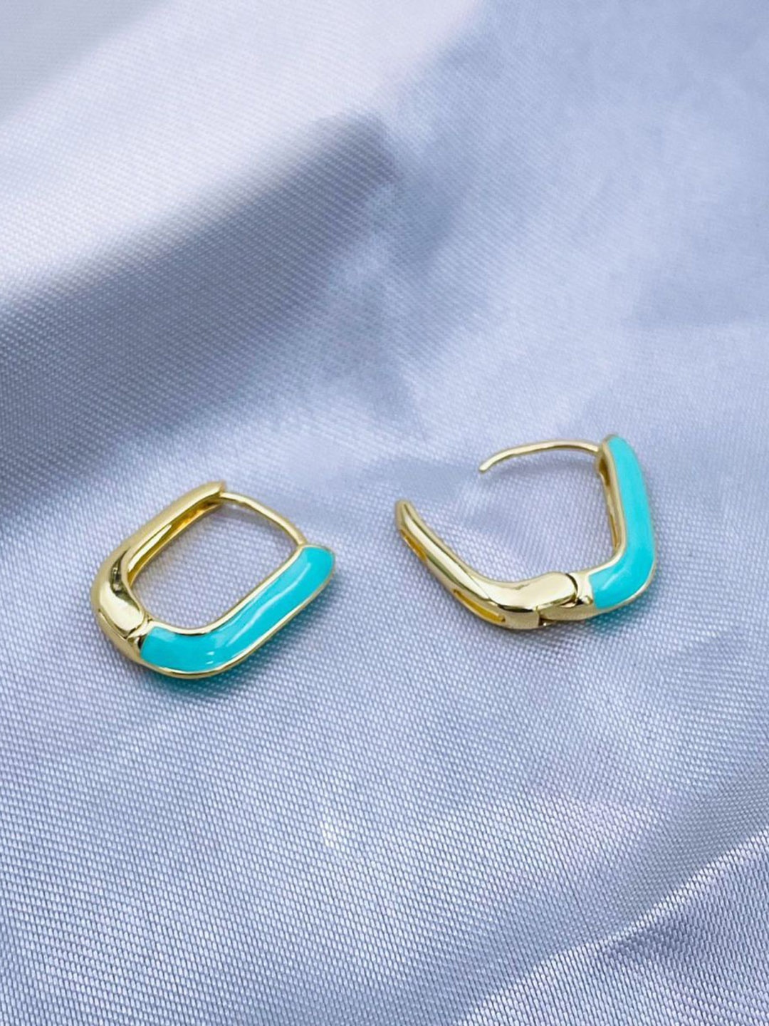 

ZIVOM 18K Gold-Plated Geometric Hoop Earrings