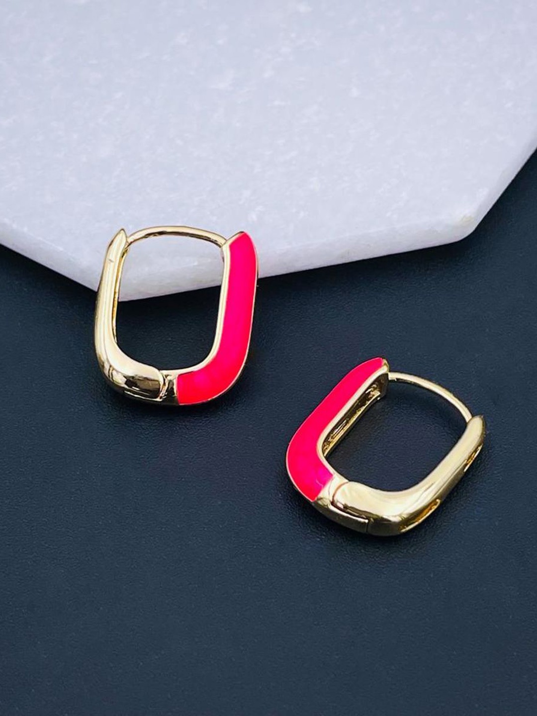 

ZIVOM 18K Gold-Plated Geometric Hoop Earrings