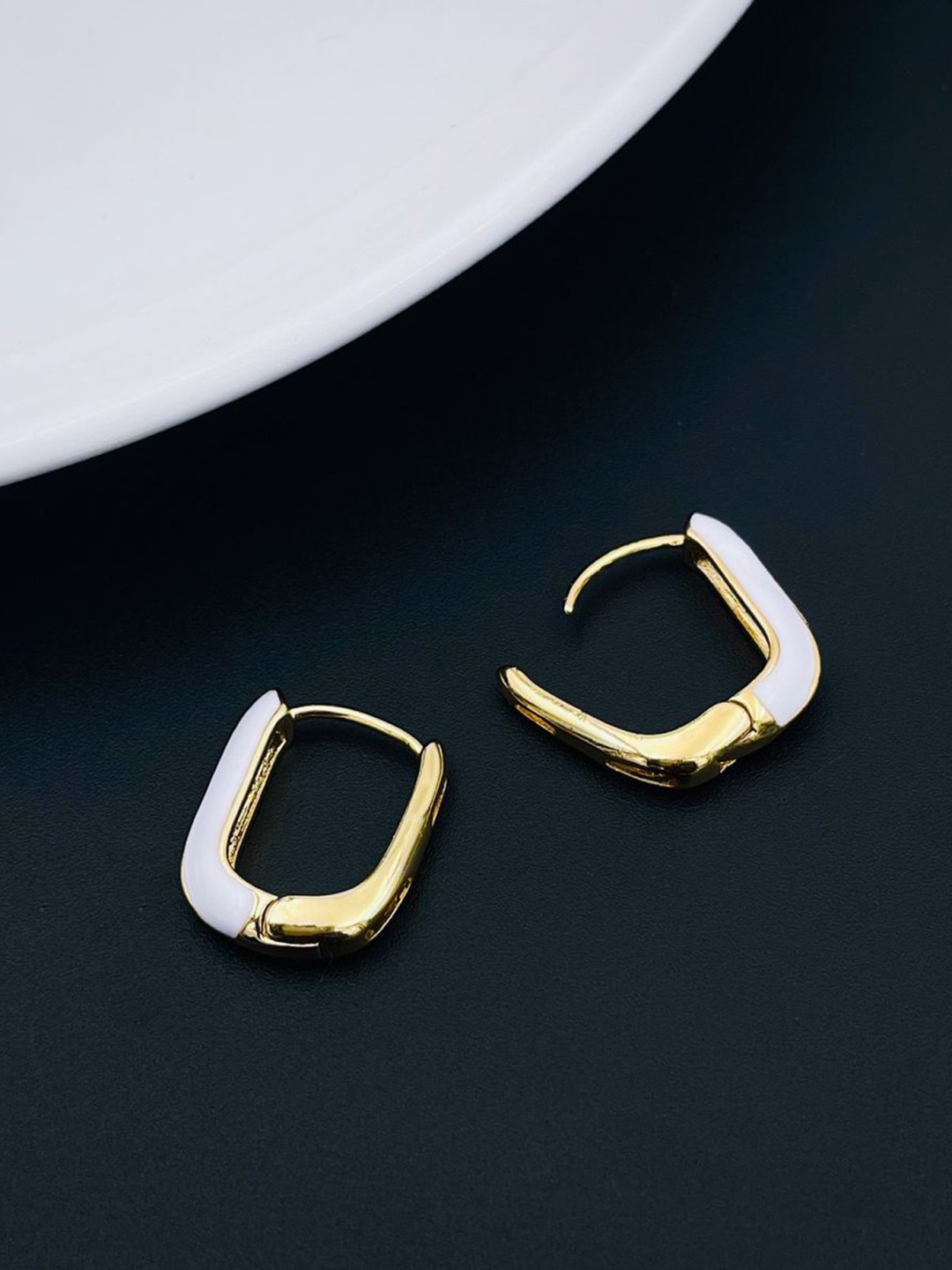 

ZIVOM 18K Gold-Plated Geometric Hoop Earrings