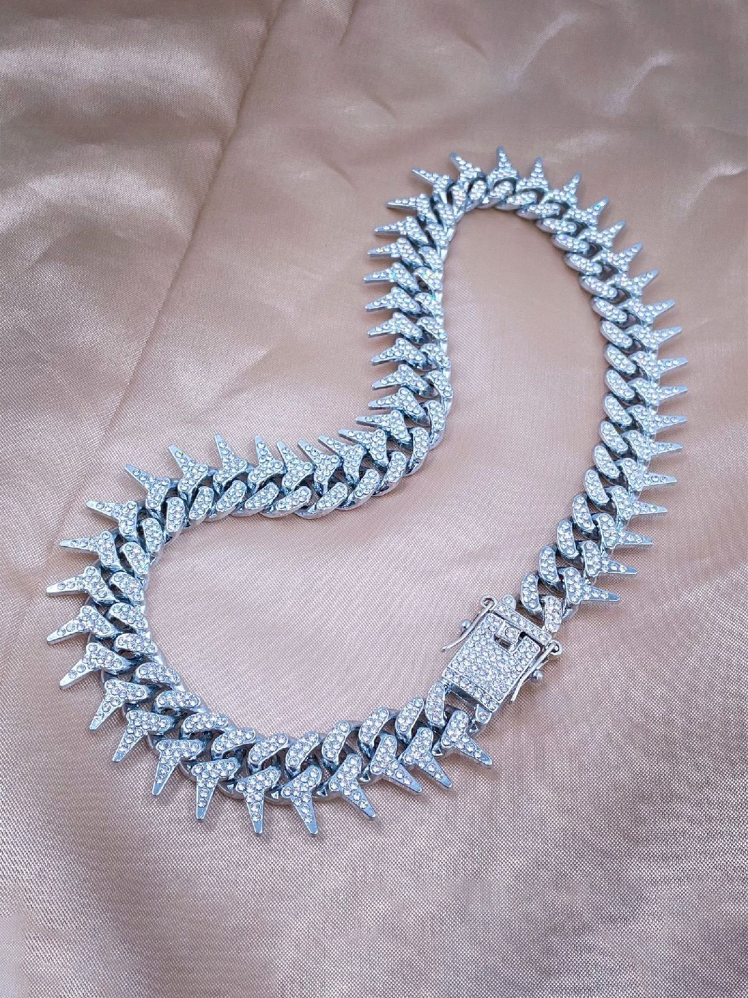 

ZIVOM Silver-Plated Rhinestone Necklace