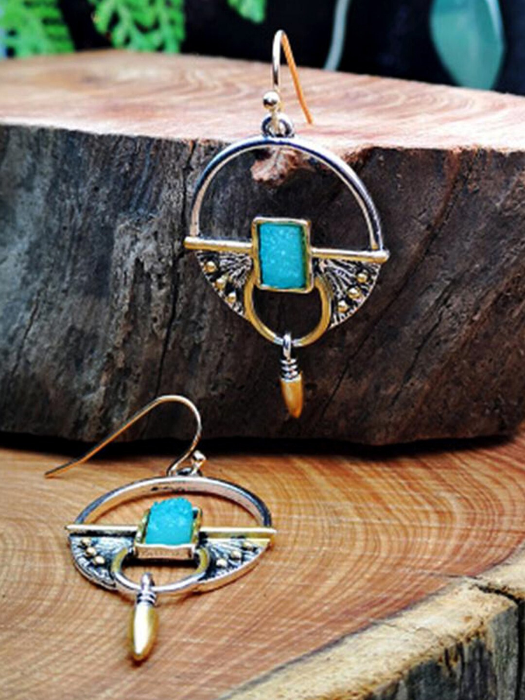 

Yellow Chimes Gold-Plated Contemporary Drop Earrings