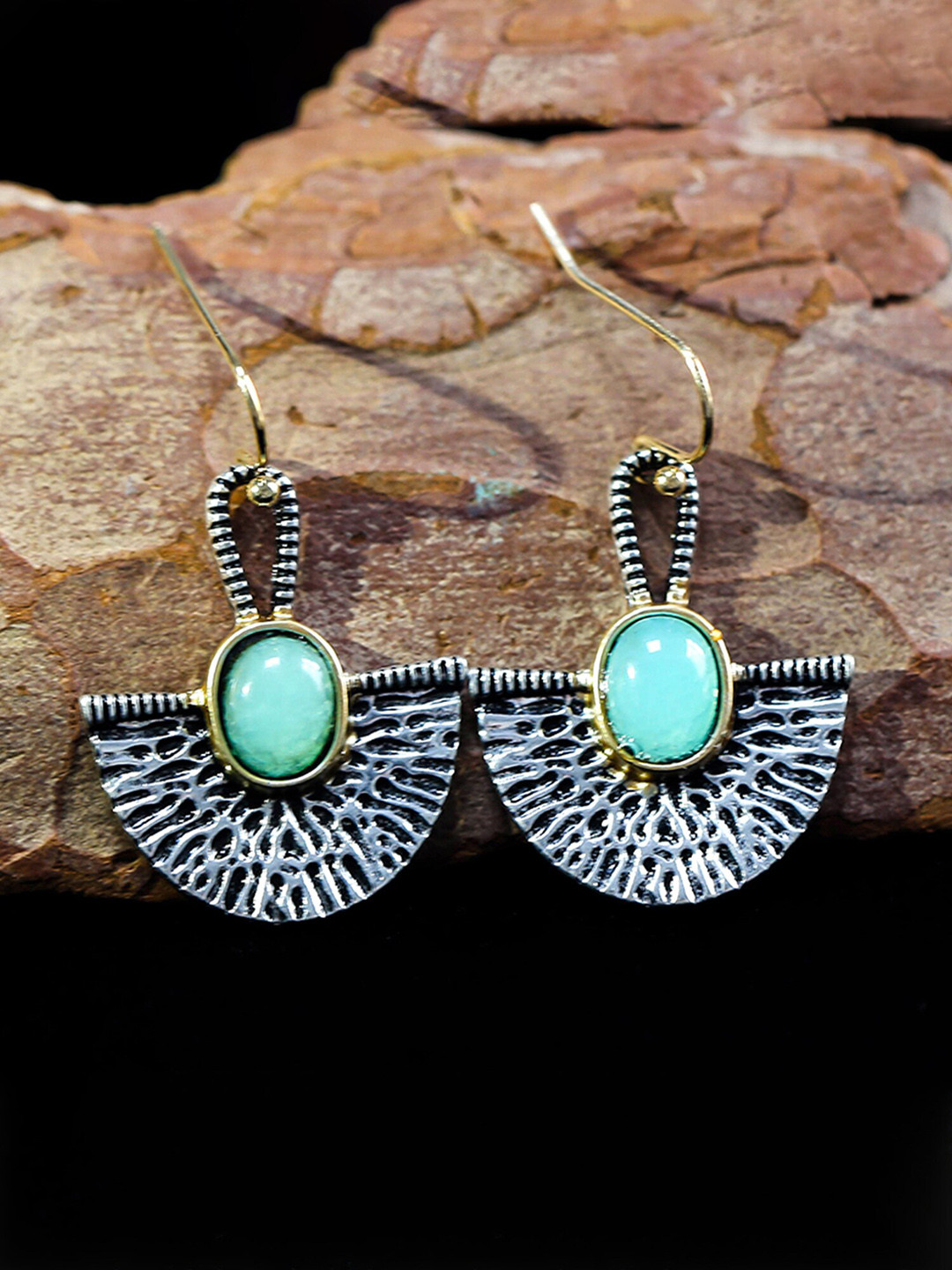 

Yellow Chimes Silver Plated Contemporary Drop Earrings