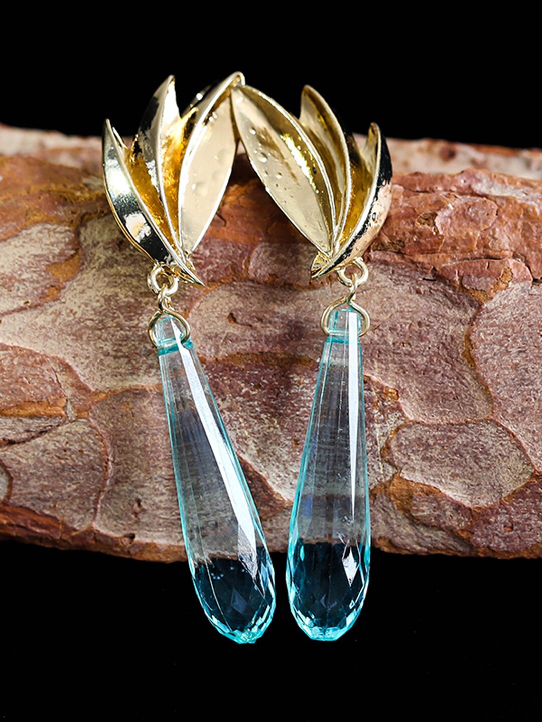 

Yellow Chimes Gold-Plated Contemporary Drop Earrings