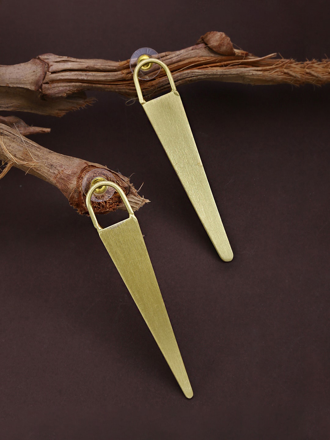 

Yellow Chimes Gold-Plated Contemporary Drop Earrings